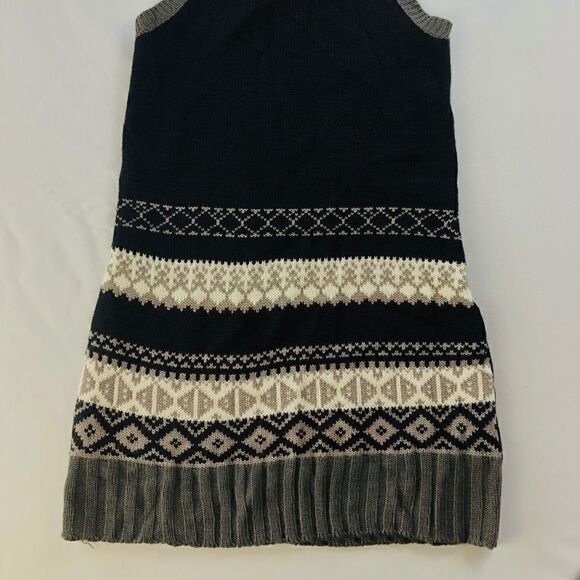 Red Berry Sleeveless Sweater Mini-Dress Argyle Pattern (S) - Picture 5 of 8